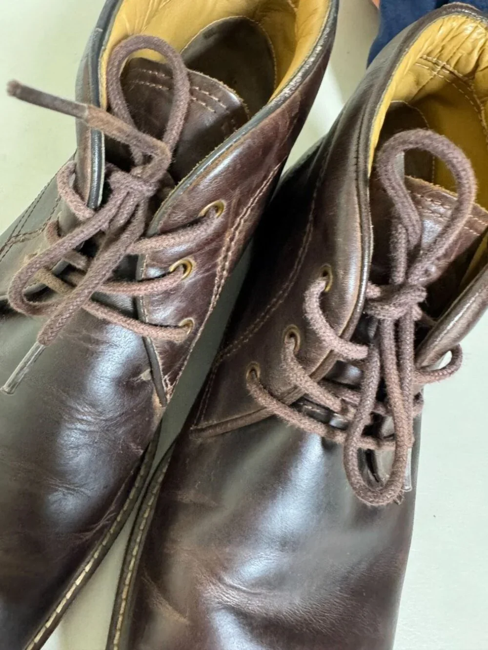 Florsheim Mens Brown Leather Chukka Boots Size 10.5 3E Wide Lace up Classic